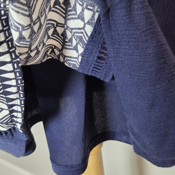 Anthropologie THML Dress Embroidered Blue Medium Stretch Lined Tassel Pull Over - Picture 6 of 9